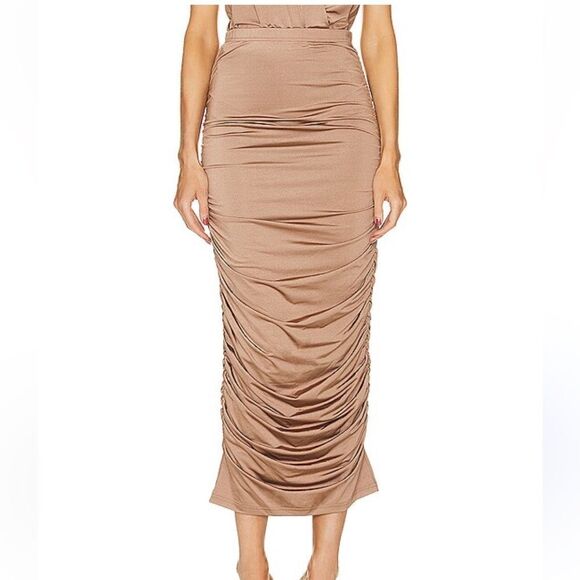 L'AGENCE Otis Pencil long skirt in ginger snap Small $325 - Picture 6 of 8